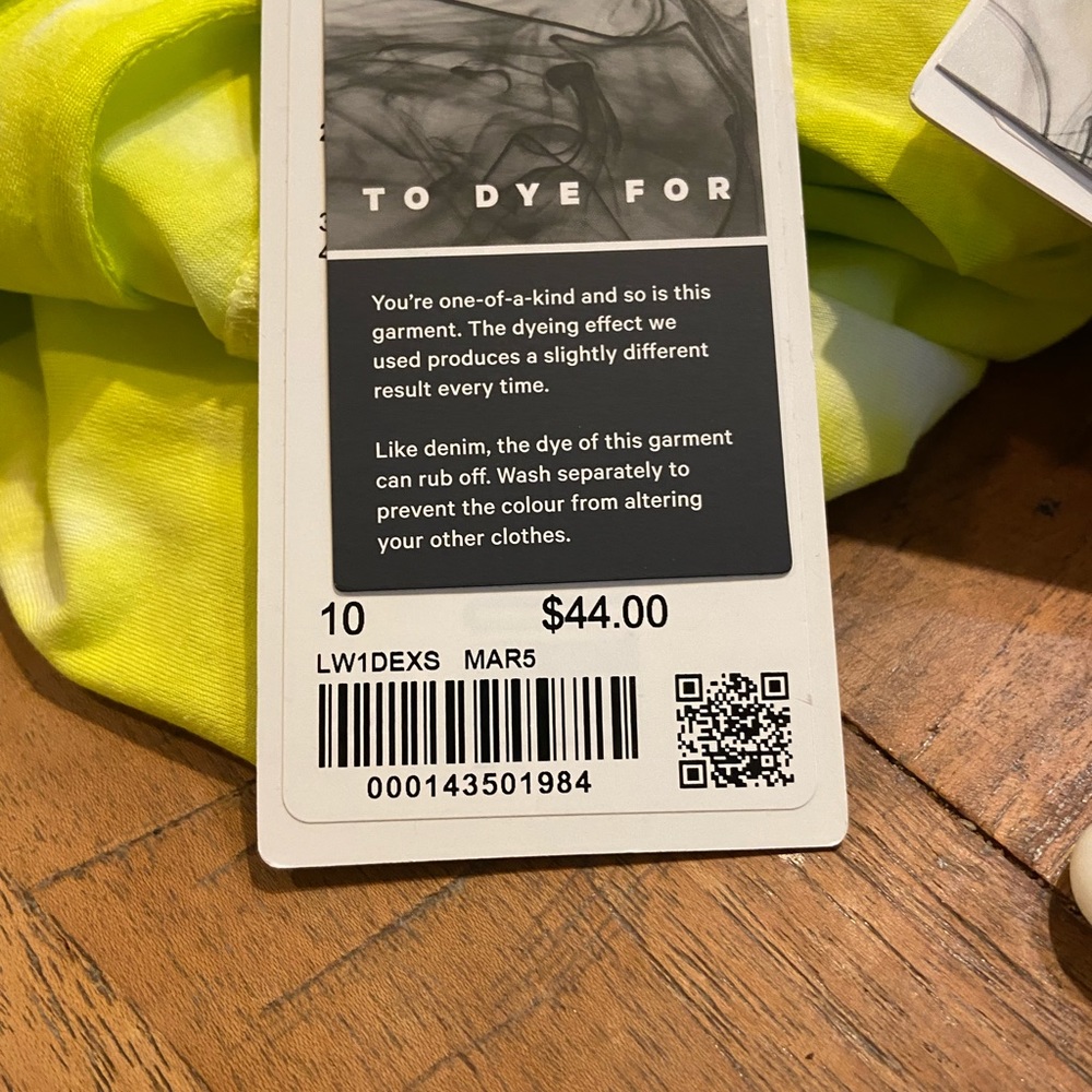 lululemon athletica Neon Lime Tie-Dye Cropped Tank - Picture 7 of 7